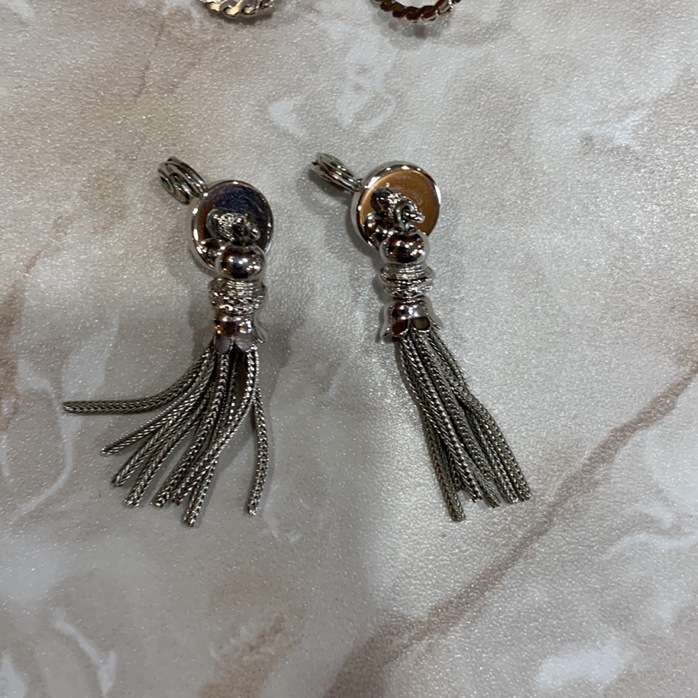 Monet clip on tassel earrings